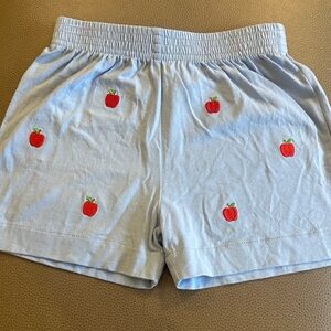Apple Embroidered Kids Skorts